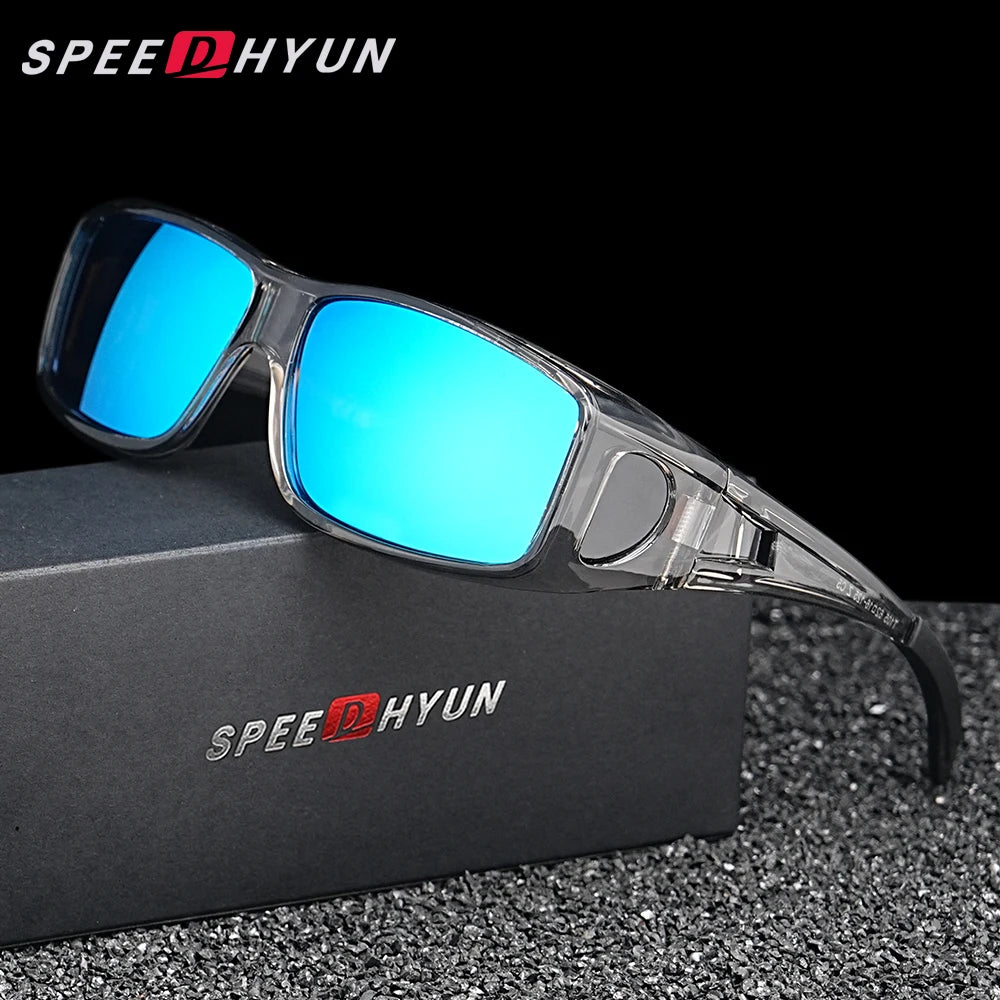 SPEEDHYUN Fit Over Wrap Sunglasses Men Women Anti Glare Night Vision UV400 Protection Driving Sport Protective Glasses Eyewear