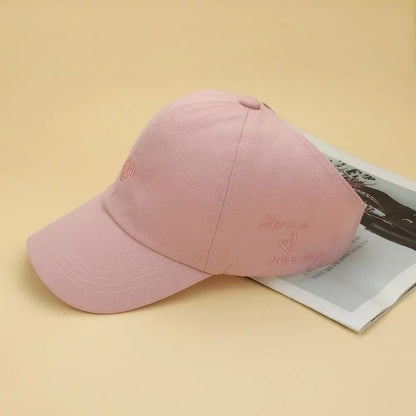 HOT Girl's Summer High Ponytail Cap Quick Drying Sunscreen Visors Kids Empty Top Baseball Cap Adjustable Candy Color Girl's Hat