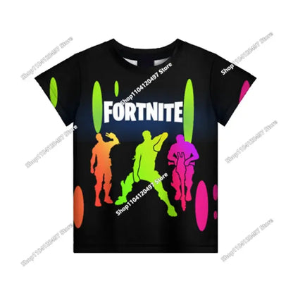 Cartoon Fortnite T Shirt 3D Printed Boys Girls Streetwear Kids Clothes Funny Tshirt O-Neck Summer Tops Birthday Gifts