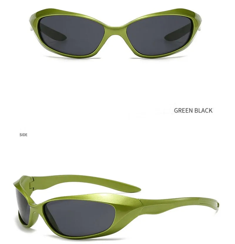 KLASSNUM Y2K Punk Sports Sunglasses For Men Women Future Sense Sun Glasses Brand Designer Party Anti UV400 Fashion Goggle New