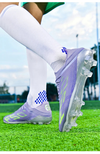 Męskie trampki z kolcami do trawy – wysokiej jakości buty piłkarskie do futsalu i piłki nożnej, antypoślizgowe, do użytku w pomieszczeniach, bestsellerowe, z wysoką cholewką, do użytku na zewnątrz