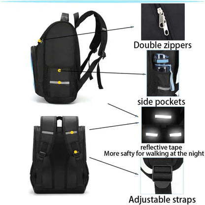 School Backpack With Multi Compartment, Large Cartoon Fortnite School Bags For Boys & Girls, Durable Child Backpack For Ages 5-10