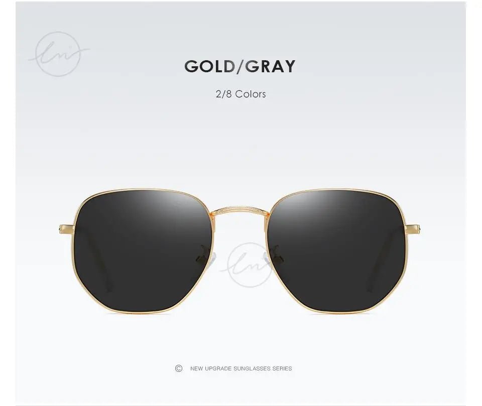 LM New Fashion Women Hexagon Sunglasses Men Retro Polarized Driving Coating Mirror Sun Glasses Goggle UV400 Eyewear gafas de sol
