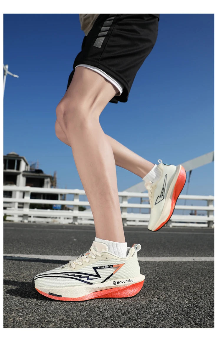 Zapatillas de running con placa de carbono para maratón, deportivas, transpirables, ligeras, cómodas y antideslizantes para hombre y mujer