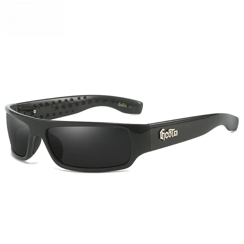 Polarized Chicano Sunglasses, Square Frame Design, UV400 Lens, Hip Hop Streetwear, Retro West Coast Accessory