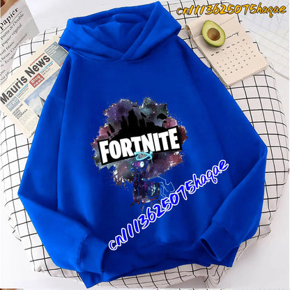 Fortnite Game Printed Children's Hoodies Cartoon Comfortable Suit Loose Long Sleeve Tops Autumn Winter Clothes