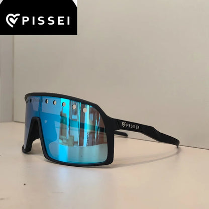 PISSEI 9406A Cycling Glasses Colorful Coated Sunglasses Men's TR90 Anti-UV400 Goggles Women's Sports Bike sun glasses