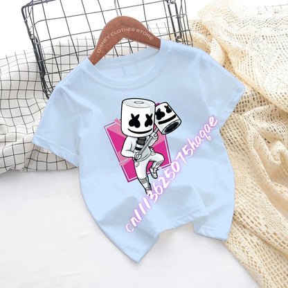 Fortnites Children T-shirts Game Cartoon Printed Figures Fortress Night Tees Game Short Sleeves Tops Summer Boys Girls Clothes