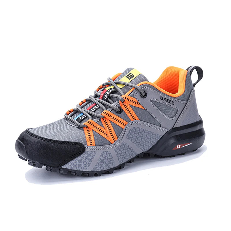 Men's hiking shoes, all-terrain outdoor sports shoes, breathable mesh, non-slip, wear-resistant hiking shoes, outdoor cycling shoes