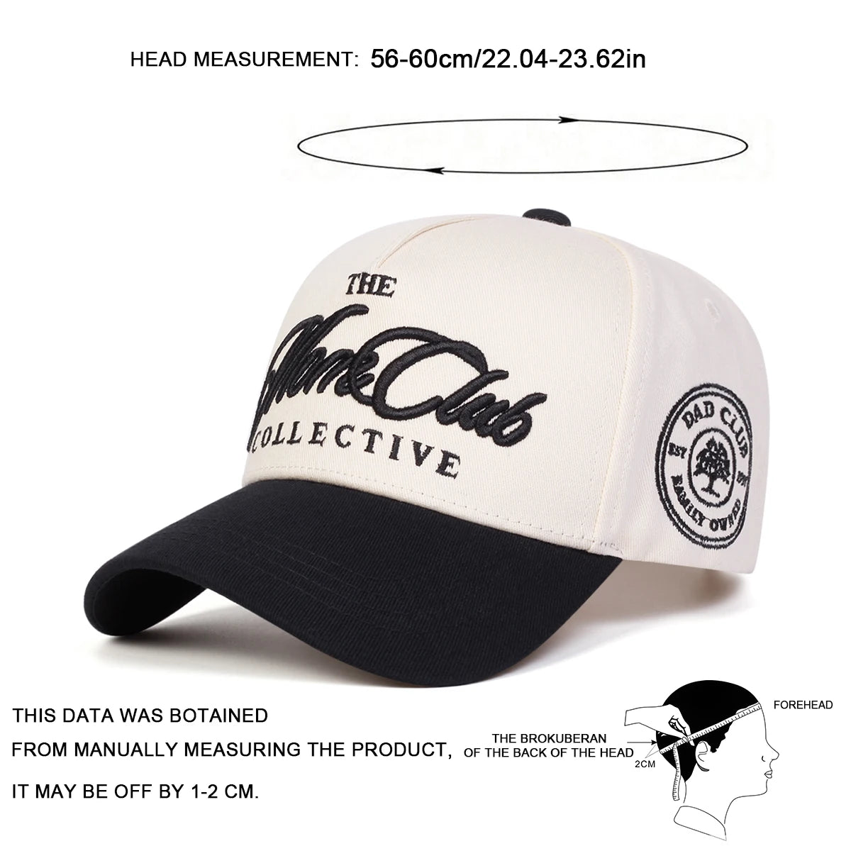 Unisex THE MARE CLUB COLLECTIVE Embroidery Baseball Caps Spring Autumn Outdoor Adjustable Casual Hats Sunscreen Hat Sports Cap