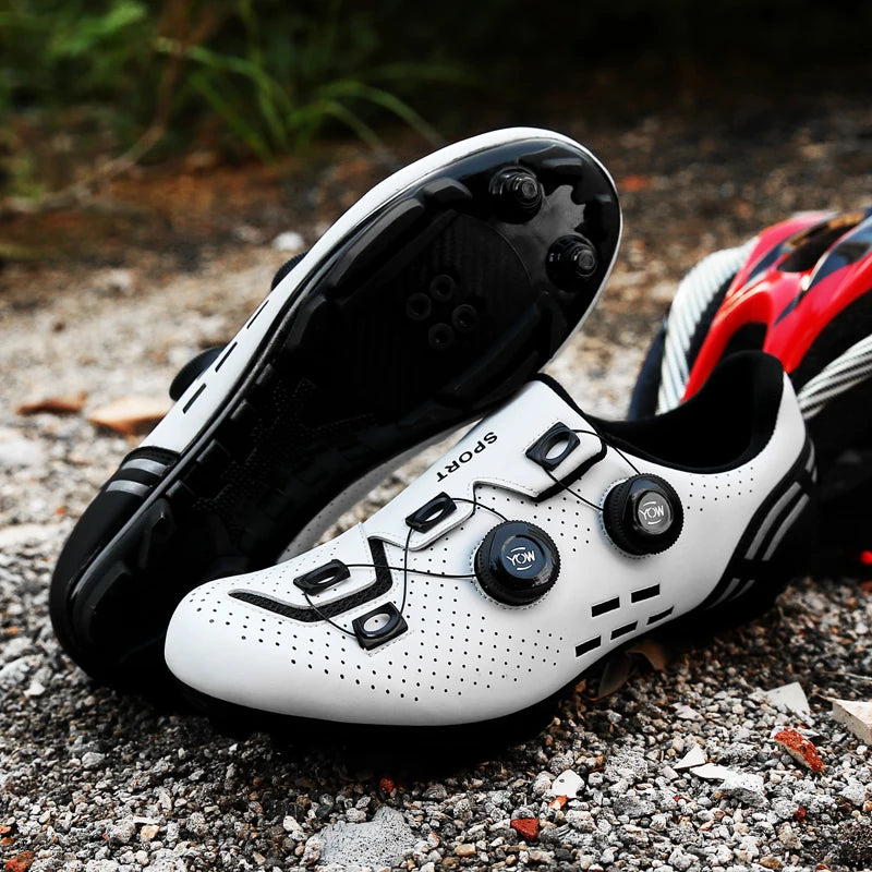 Scarpe da ciclismo di alta qualità da uomo SPD autobloccanti per bici da corsa, scarpe sportive da donna MTB da montagna antiscivolo 36-47