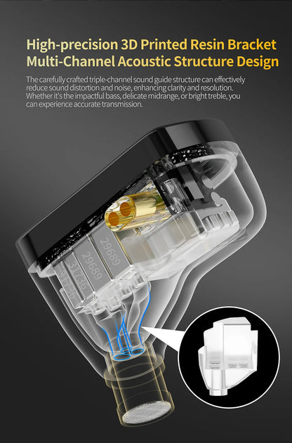 Auricolari in-ear monitor KZ AS16 PRO X HiFi – cuffie cablate con microfono e 8 driver ad armatura bilanciata