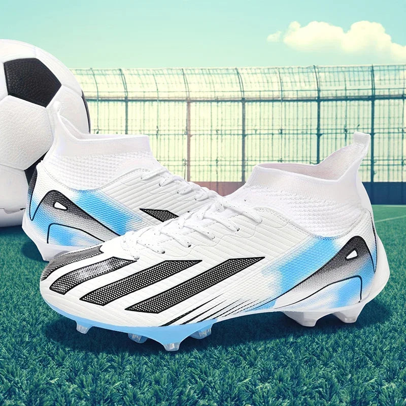 Chuteiras de futebol para homem e rapaz, ultraleves, profissionais, antiderrapantes e confortáveis, para treino e jogo em relva