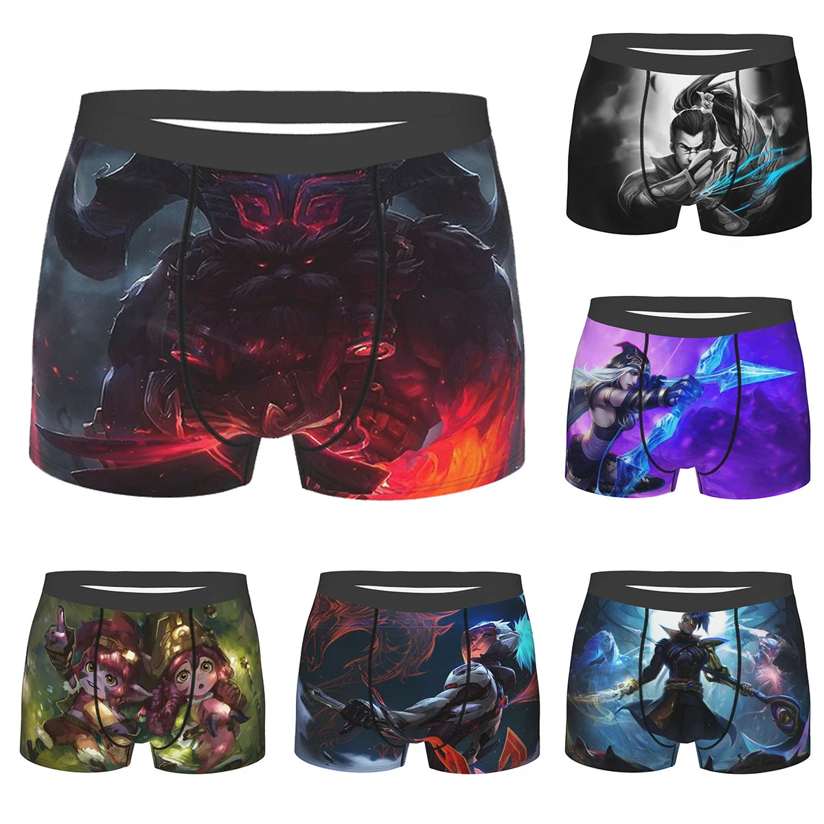 Ornn League of Legends LOL MOBA-spil Underbukser Åndbare trusser Herreundertøj Sexede shorts Boxershorts