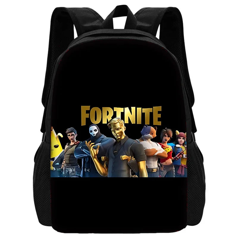 Zaino per bambini con motivo shooting game, ispirato a Fortnites, per ragazzi e ragazze, regalo di compleanno per studenti, borsa scuola unisex, zaino da campeggio resistente