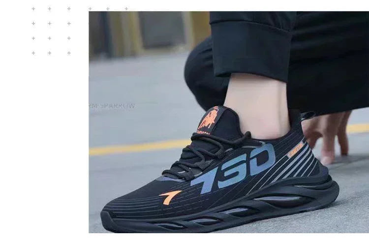 New Summer Men’s Breathable Mesh Running Shoes, Lightweight Sports Sneakers, Trendy Brand