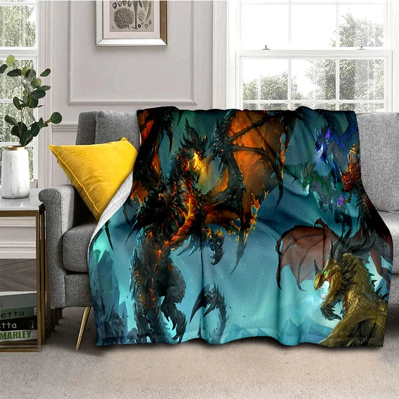 WOW, World of Warcraft  Demon Hunter, Lich King Game 3D Soft Blankets,Throw Blanket for Picnic Beds Sofa Home Bedroom Kids Gifts
