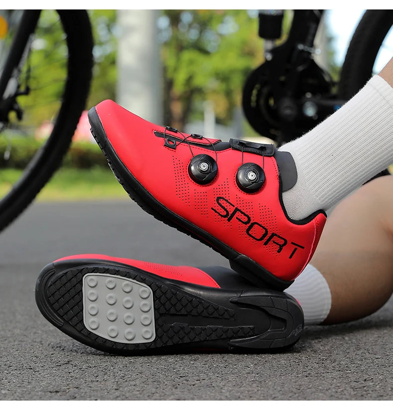 Ultra-Light Cycling Shoes, Breathable and Lightweight, SPD-Compatible Hard Soles for Road Mountain Bike Competition Training