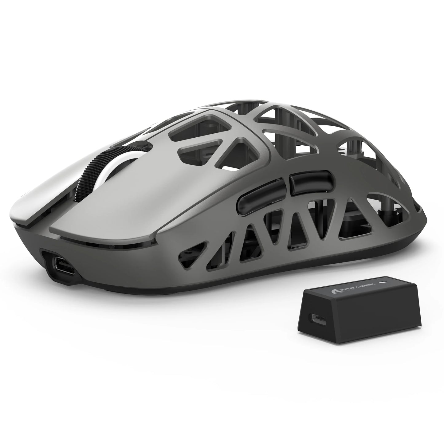 ATTACK SHARK R2 gamingmus i magnesiumlegering PAW3950, tri-mode, 8000hz, 42000 DPI, 45g ultralätt, mikrobrytare med 100M klick