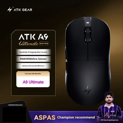 Rato Gaming Sem Fios ATK A9 Plus A9/A9 SE/A9 Pro Tri-Mode 8K Leve A9 Ultimate E-sports PC Presente Personalizado