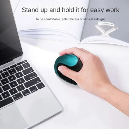 BTS-908 Ratón vertical recargable superventas, ratón inalámbrico ergonómico con receptor USB 2.4G, 1600 DPI ajustables y 6 botones