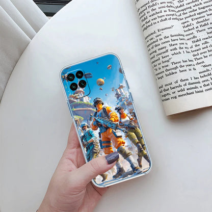 F-Fortnites-Poster Transparent Phone Case for Samsung Galaxy A04 A04S A14 A23 A34 A54 M23 M33 M52 M53