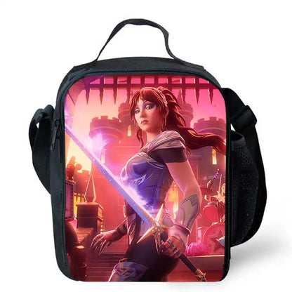 Sacos de Almoço para Crianças, Sacos de Piquenique Escolar Cartoon Fort-nite para Meninas e Meninos, Sacos de Almoço Térmicos para Crianças, Portáteis e Leves