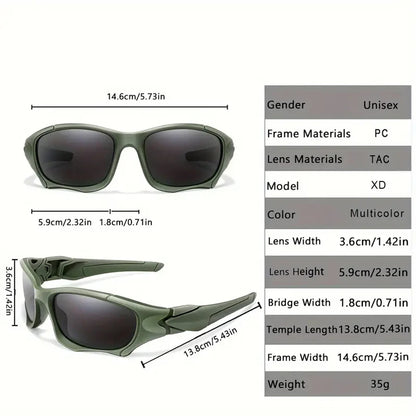 Outdoor Sports Polarized Sunglasses Men Curve Cutting Frame Stress-Resistant Lens Shield Sun Glasses Wome