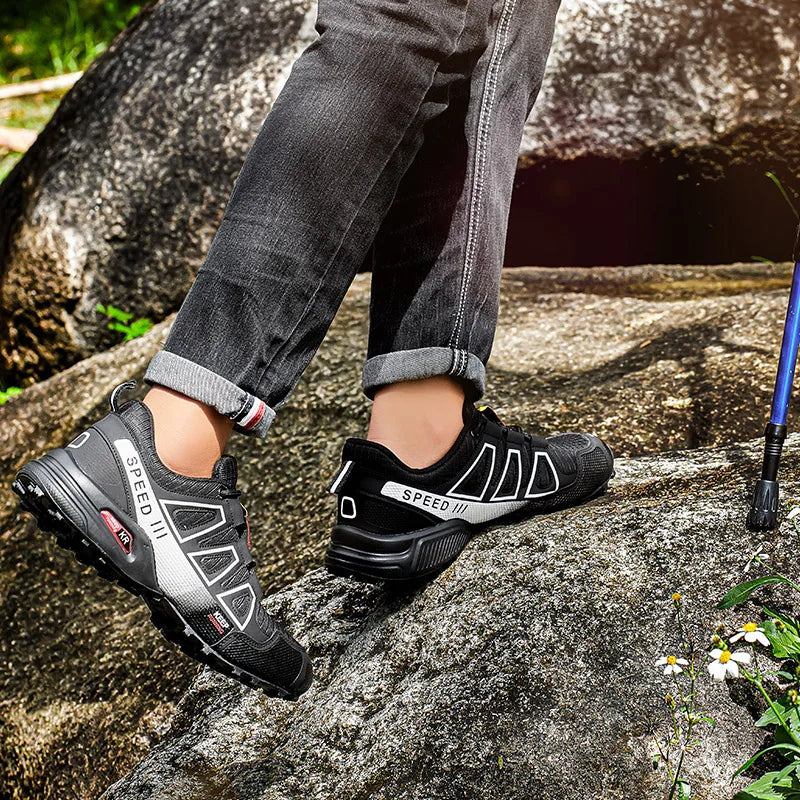 Men's Hiking Shoes Waterproof Outdoor Lace-Up Sports Shoes Women's Bicycle Casual Shoes Non-Slip Field Tactical Training Shoes