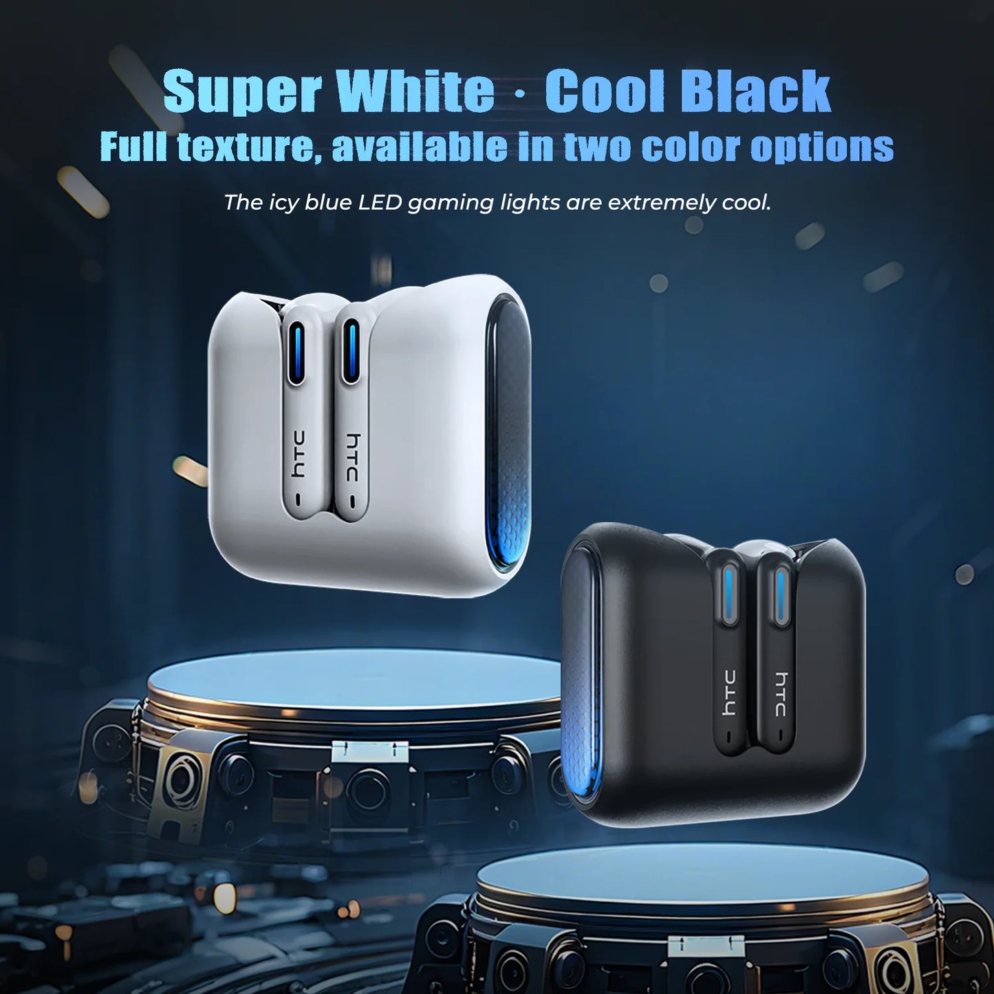 Auriculares Bluetooth HTC NE49 6.0 True Wireless Earbuds Gaming HiFi Deep Bass Lightweight Cool Design IPX5 Waterproof Choice