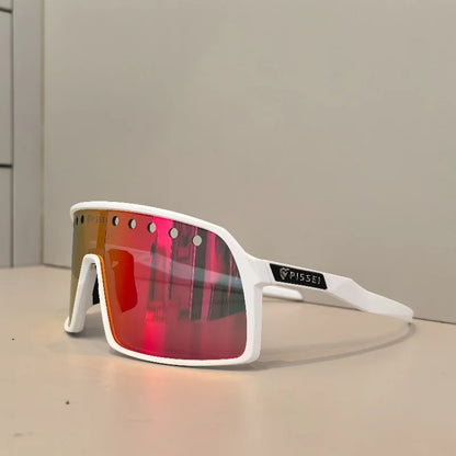 PISSEI 9406A Cycling Glasses Colorful Coated Sunglasses Men's TR90 Anti-UV400 Goggles Women's Sports Bike sun glasses