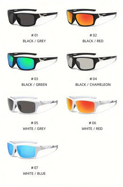 New Polarized Sports Sunglasses for Men, High-Quality TAC Lens Frame, Full Rim, UV Protection, Alloy Decorative, for Climbing