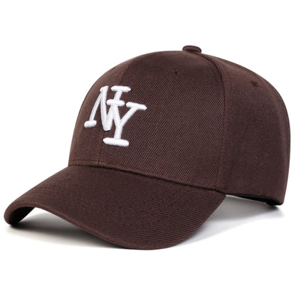 Men's NY Embroidered Baseball Cap Adjustable Outdoor Casual Cap Suitable for Spring Autumn Outings Travel Beach Parties