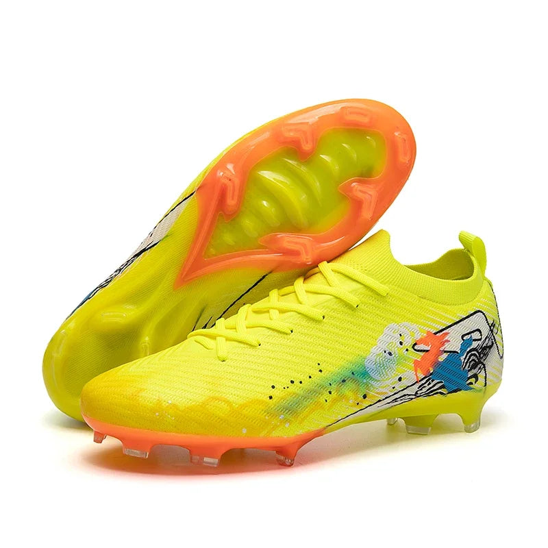 Nouvelles chaussures de football pour hommes, chaussures d'entraînement, chaussures de soccer, crampons longs FG, chaussures d'extérieur antidérapantes, chaussures de match ultralégères, livraison directe