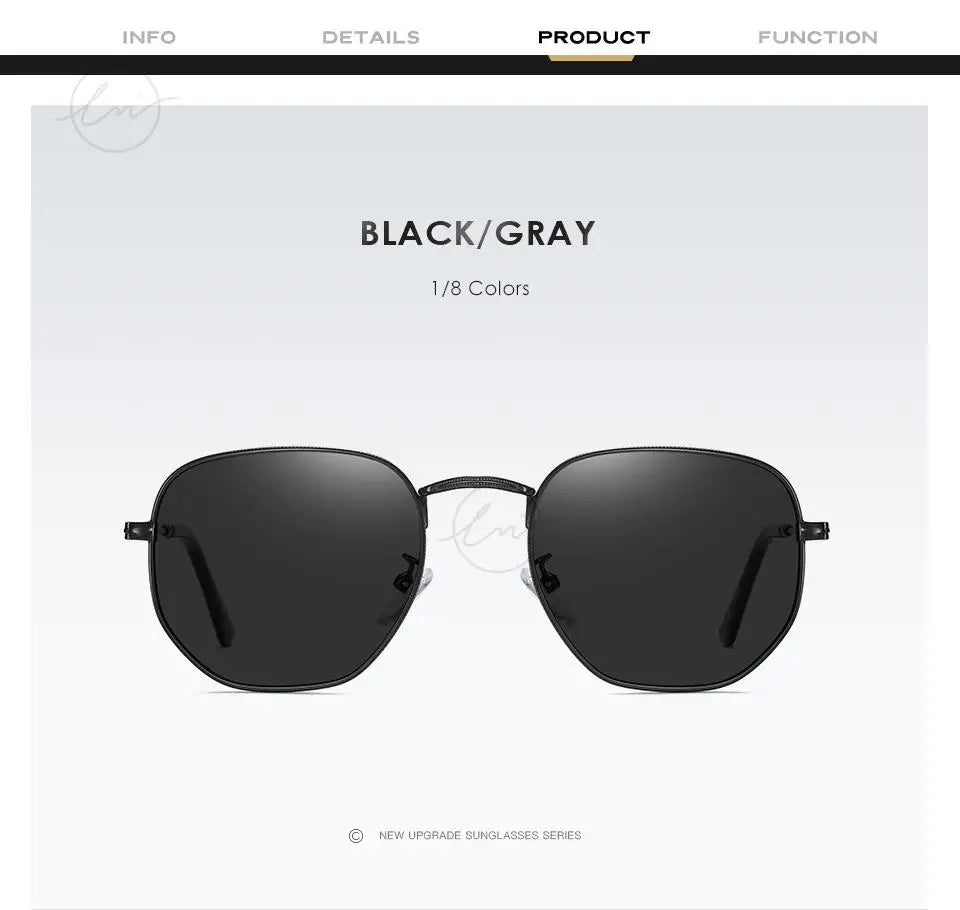 LM New Fashion Women Hexagon Sunglasses Men Retro Polarized Driving Coating Mirror Sun Glasses Goggle UV400 Eyewear gafas de sol