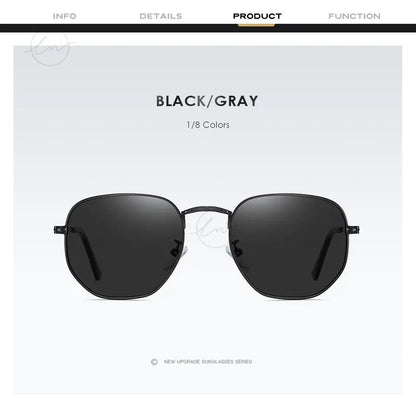 LM New Fashion Women Hexagon Sunglasses Men Retro Polarized Driving Coating Mirror Sun Glasses Goggle UV400 Eyewear gafas de sol