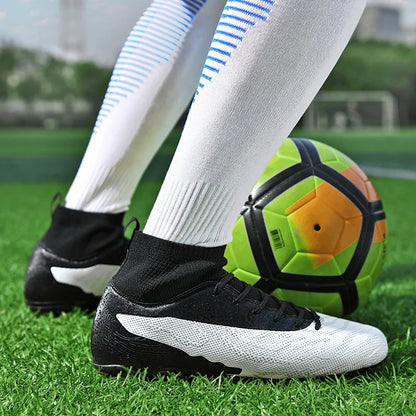 Chaussures de football professionnelles pour hommes/femmes, antidérapantes, à crampons FG, respirantes, pour l'entraînement