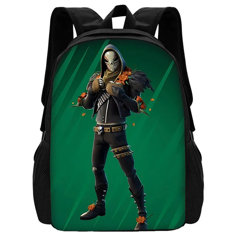 Zaino per bambini con motivo shooting game, ispirato a Fortnites, per ragazzi e ragazze, regalo di compleanno per studenti, borsa scuola unisex, zaino da campeggio resistente