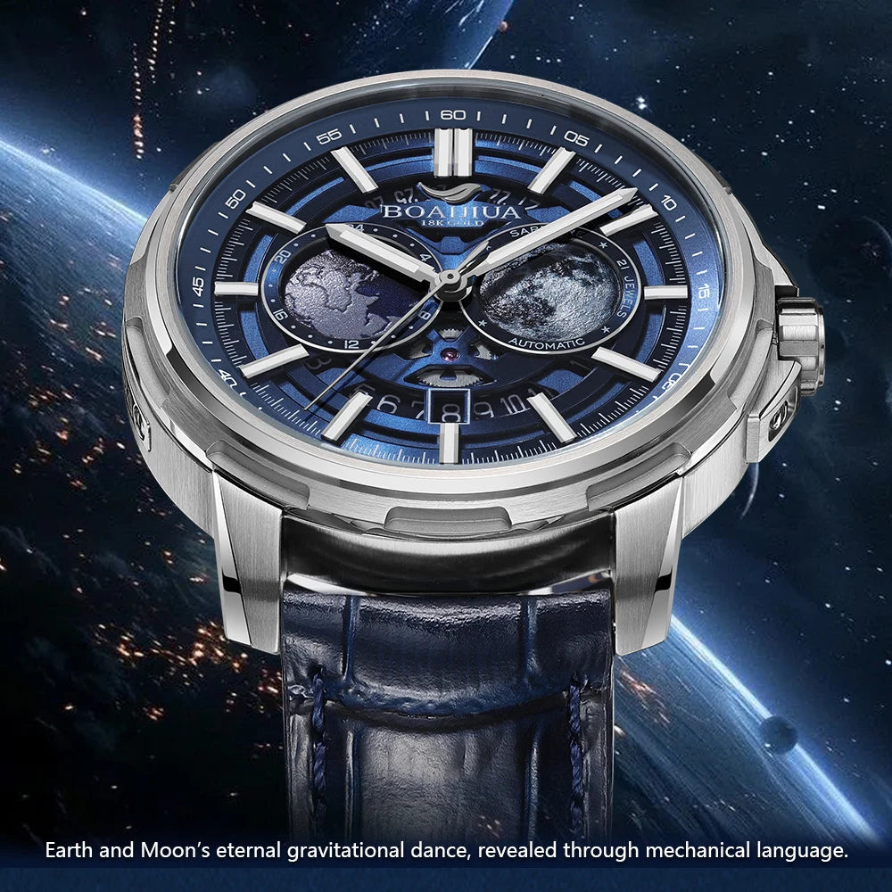 BORIAGE(BOAIJIUA) Fully Automatic Mechanical Men's Watch Original Design Mechanical Watches Waterproof Luminous Wristwatch