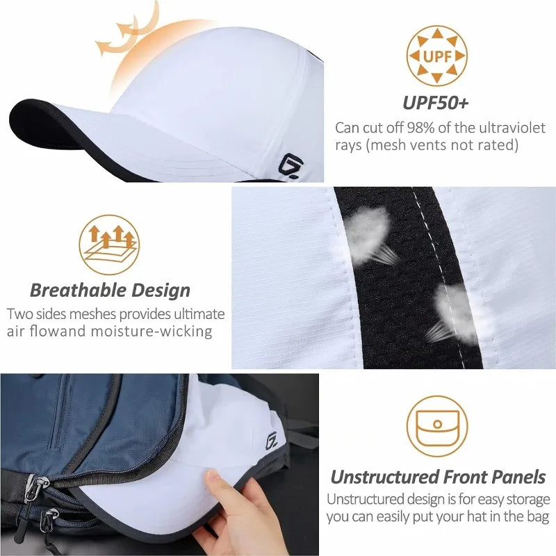 GADIEMKENSD Lightweight Breathable Outdoor Cap UPF 50+ Sunscreen Fashion Sun Hats for Men And Women Outdoor Sports