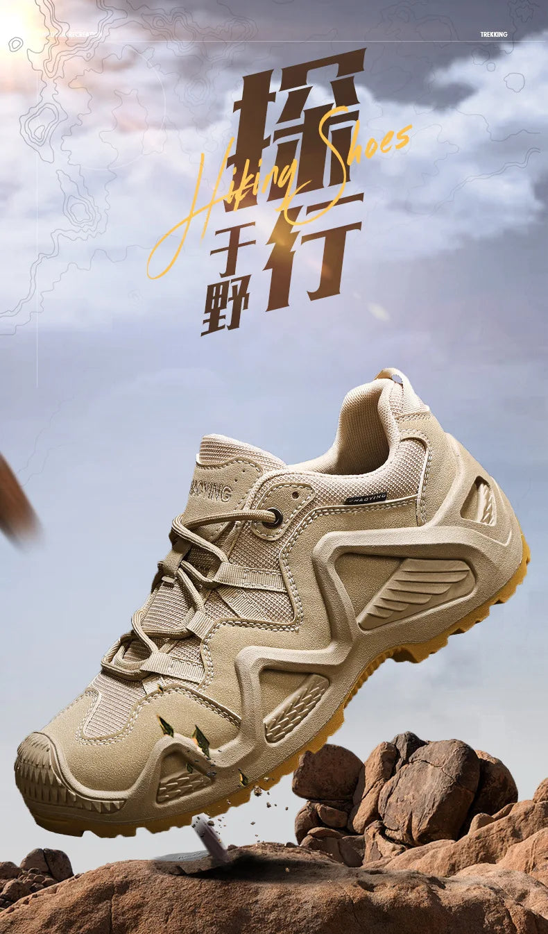 Sneakers da uomo alla moda per l’outdoor, scarpe da trekking di nuovi designer, scarpe da passeggio traspiranti mimetiche da uomo, scarpe da arrampicata per coppie