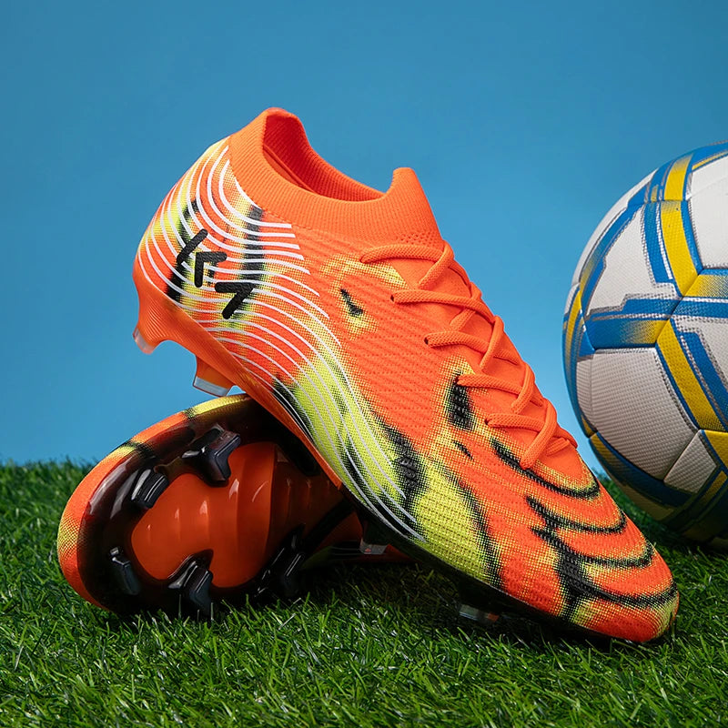 New Men's Soccer Shoes Match Outdoor Sneakers Grass Cleats Hot-selling Football Boots Non-Slip Boys High-quality High-top Light