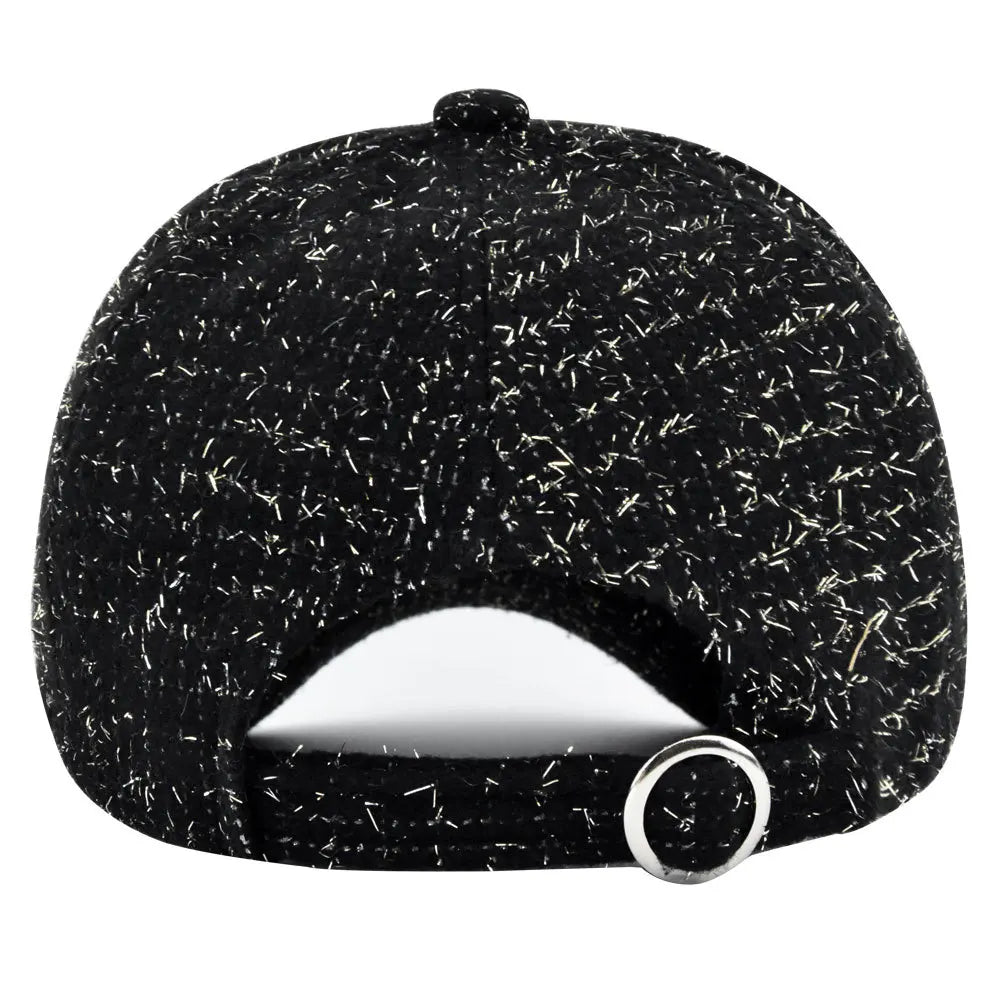 Metal M Patch Baseball Cap Black Elegant Man Hat Lightweight Adjustable Sun Hat For Women Female