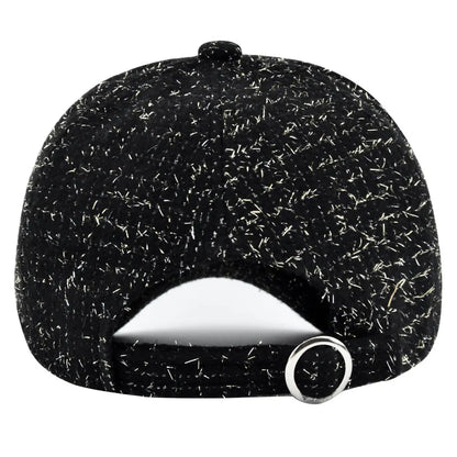 Metal M Patch Baseball Cap Black Elegant Man Hat Lightweight Adjustable Sun Hat For Women Female