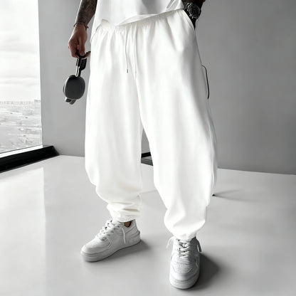 Pokémon Anime Mimikyu Printed White Sweatpants 2025 Autumn/Winter Men's New Japanese Harajuku Loose Casual Cotton Tapped Pants