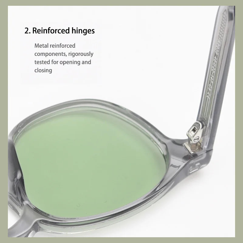 Caterside Polarized Round Sunglasses Men TR Frame Core Insert Leg Sun Glasses Women Set Retro Driving Fishing Punk Eyewear UV400