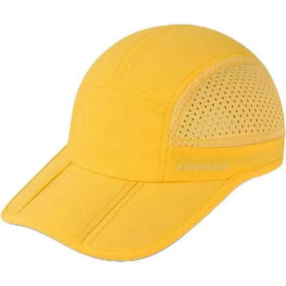 GADIEMKENSD Quick-Drying Foldable Portable Baseball Caps For Men Summer Sea Wave Embroidery Unisex Sport Sun Hats Snapback Cap