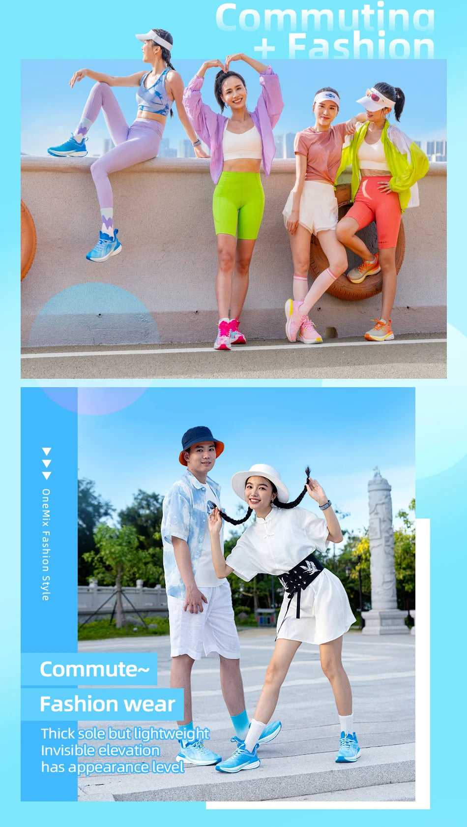Zapatillas deportivas ONEMIX: nuevas zapatillas de running para hombre con amortiguación, antideslizantes, transpirables y ligeras; zapatillas deportivas para mujer para actividades al aire libre
