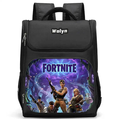 School Backpack With Multi Compartment, Large Cartoon Fortnite School Bags For Boys & Girls, Durable Child Backpack For Ages 5-10