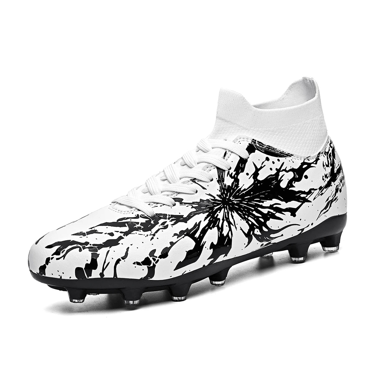 Chaussures de football pour hommes et femmes, crampons AG/FG, crampons longs en TPU stables, chaussures de football pour terrain en herbe, tige en PU de qualité supérieure, chaussures d'entraînement